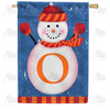 Snowman Monogram House Flag