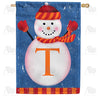 Snowman Monogram House Flag