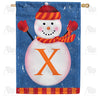 Snowman Monogram House Flag