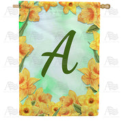 Daffodils Monogram House Flag