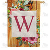 Bees And Roses Monogram House Flag