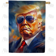 Trump Oil Paint House Flag