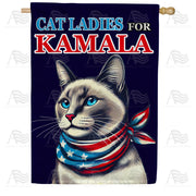 Cat Ladies for Kamala Harris House Flag