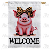 Welcome Pig House Flag