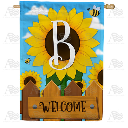 sunflower-welcome-monogram-house-flag