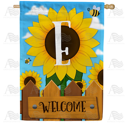 sunflower-welcome-monogram-house-flag