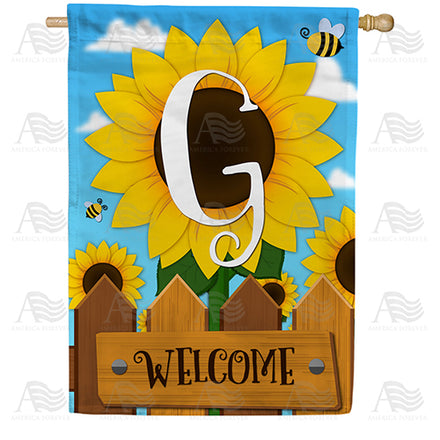 sunflower-welcome-monogram-house-flag