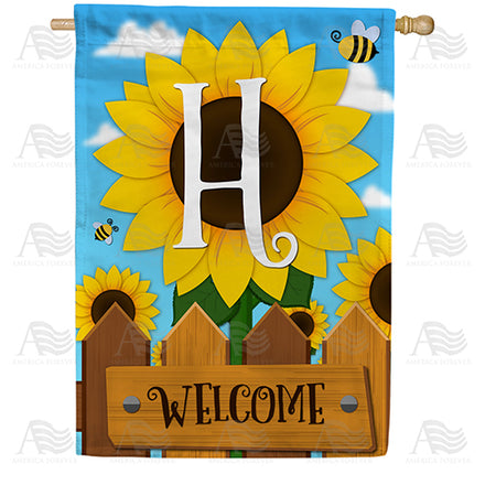 sunflower-welcome-monogram-house-flag