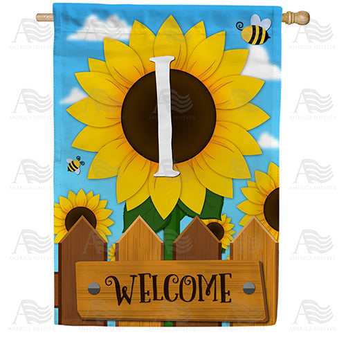 sunflower-welcome-monogram-house-flag