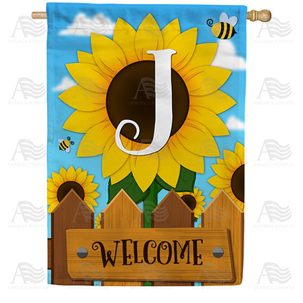 sunflower-welcome-monogram-house-flag