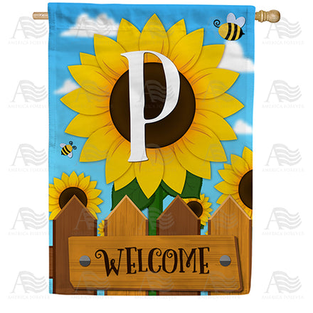 sunflower-welcome-monogram-house-flag