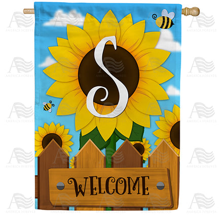 sunflower-welcome-monogram-house-flag