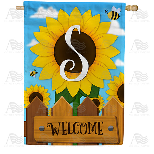 sunflower-welcome-monogram-house-flag