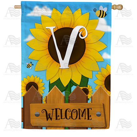 sunflower-welcome-monogram-house-flag