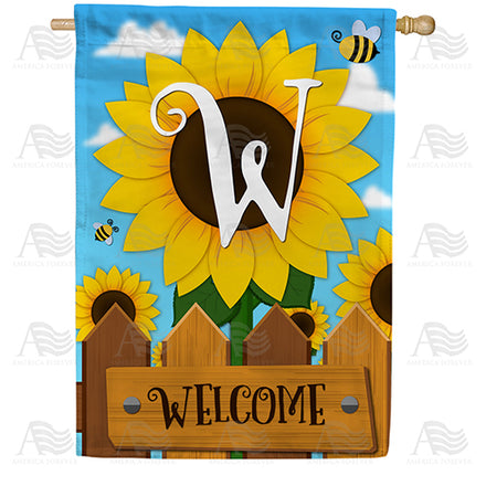 sunflower-welcome-monogram-house-flag