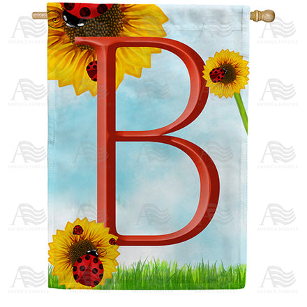 ladybugs-and-sunflowers-monogram-house-flag