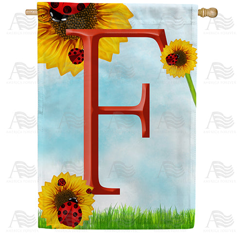 ladybugs-and-sunflowers-monogram-house-flag