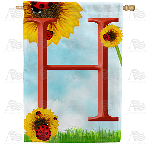 ladybugs-and-sunflowers-monogram-house-flag