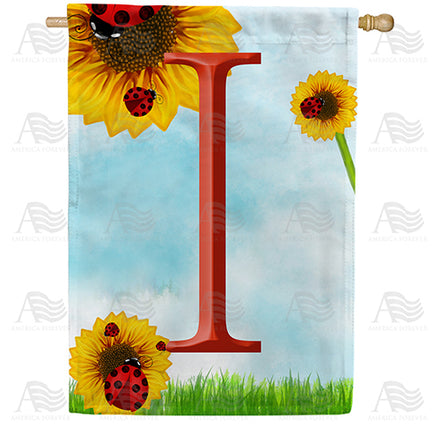 ladybugs-and-sunflowers-monogram-house-flag