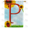 ladybugs-and-sunflowers-monogram-house-flag