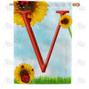 ladybugs-and-sunflowers-monogram-house-flag