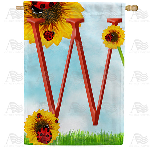 ladybugs-and-sunflowers-monogram-house-flag