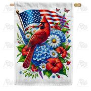 Patriotic Cardinal House Flag