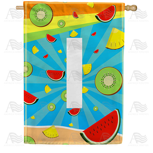 summer-time-fruits-monogram-house-flag