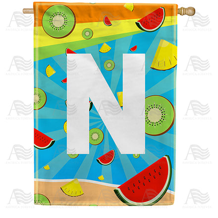 summer-time-fruits-monogram-house-flag