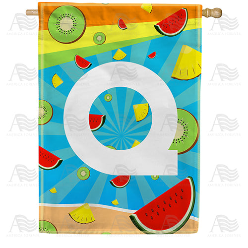 summer-time-fruits-monogram-house-flag