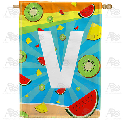 summer-time-fruits-monogram-house-flag