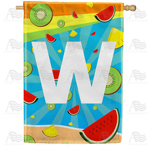 summer-time-fruits-monogram-house-flag