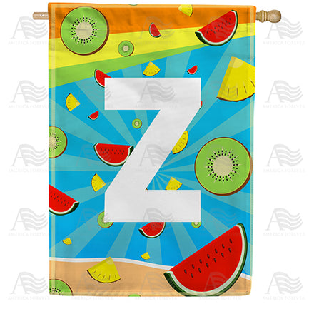 summer-time-fruits-monogram-house-flag