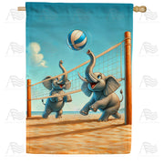 Elephant Volleyball House Flag