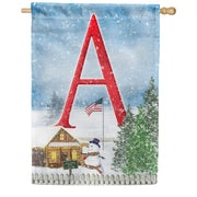 Christmas Trees For Sale Monogram House Flag