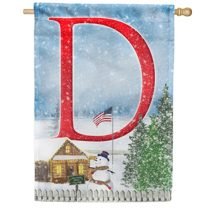 Christmas Trees For Sale Monogram House Flag