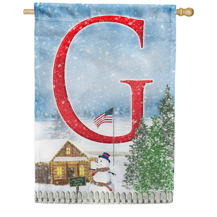 Christmas Trees For Sale Monogram House Flag