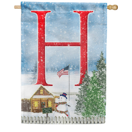 Christmas Trees For Sale Monogram House Flag