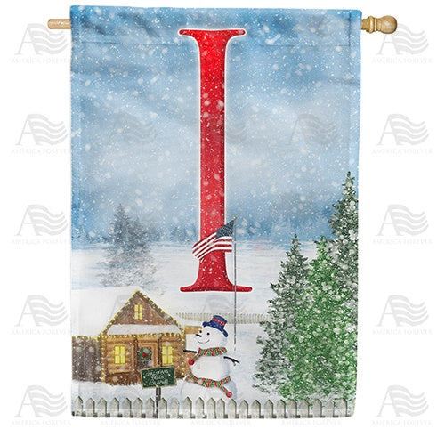 Christmas Trees For Sale Monogram House Flag