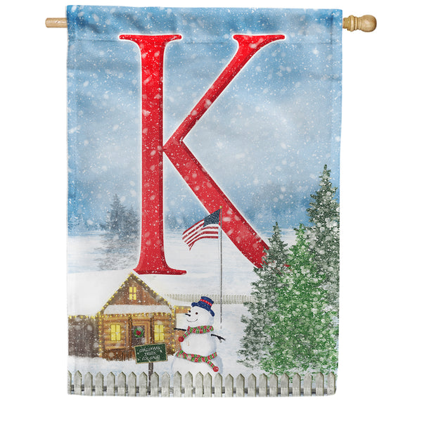 Christmas Trees For Sale Monogram House Flag