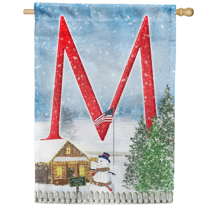 Christmas Trees For Sale Monogram House Flag