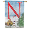 Christmas Trees For Sale Monogram House Flag