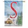 Christmas Trees For Sale Monogram House Flag