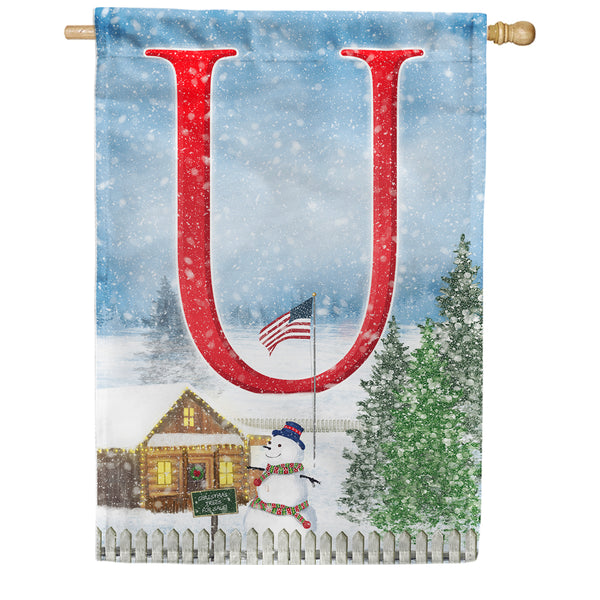 Christmas Trees For Sale Monogram House Flag