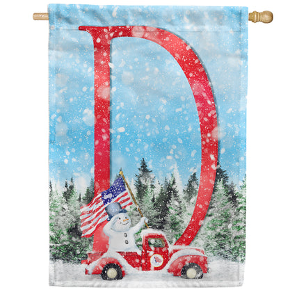 Stay Warm America Monogram House Flag