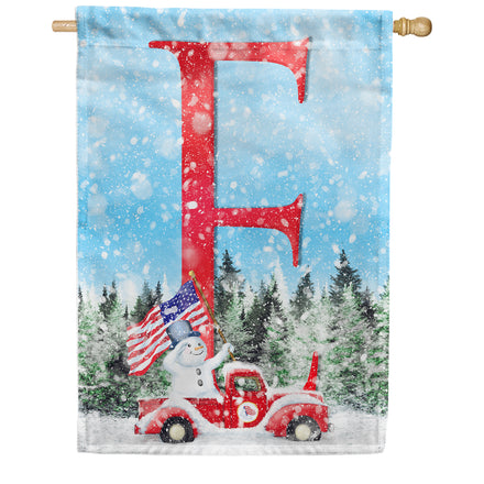 Stay Warm America Monogram House Flag