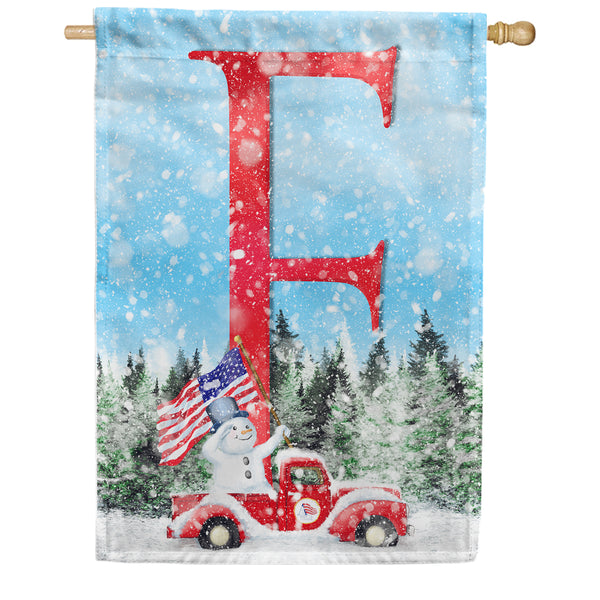 Stay Warm America Monogram House Flag