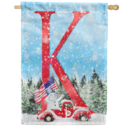 Stay Warm America Monogram House Flag