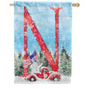 Stay Warm America Monogram House Flag