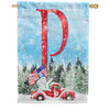 Stay Warm America Monogram House Flag